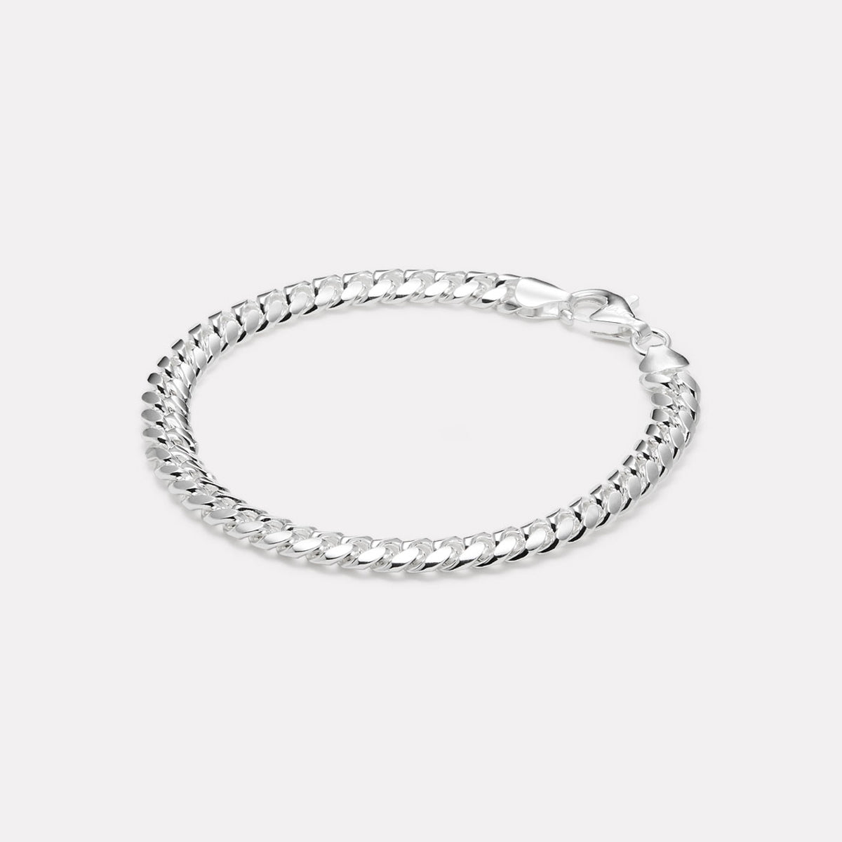 Cuban Men's Silver Chain Bracelet