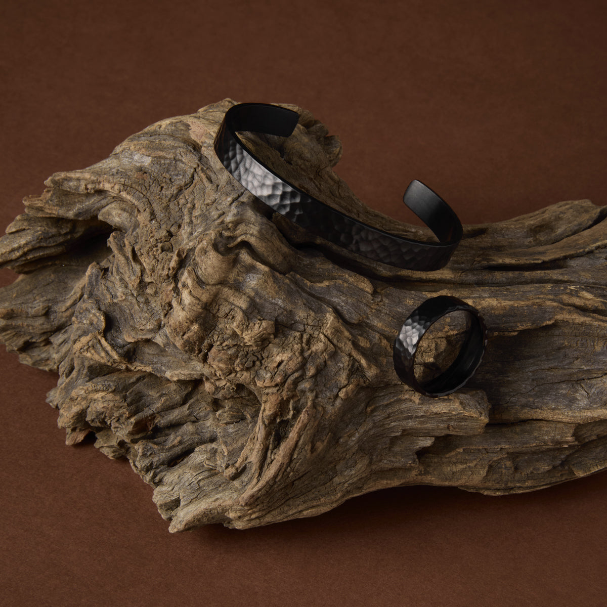 Midnight Men's Black PVD Steel Ring