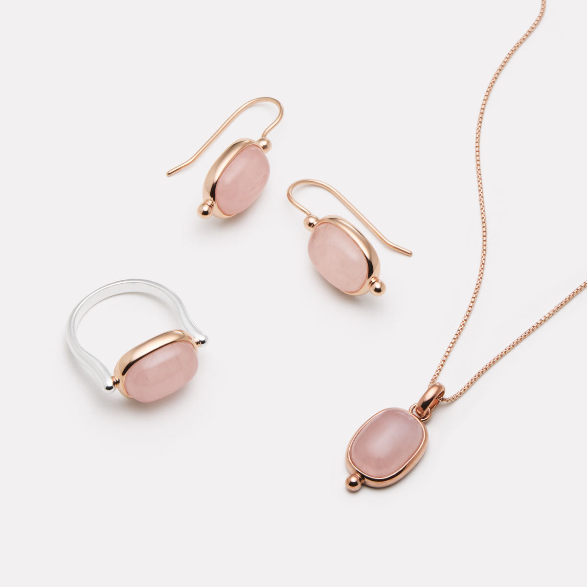 Fleur Rose Quartz Earrings