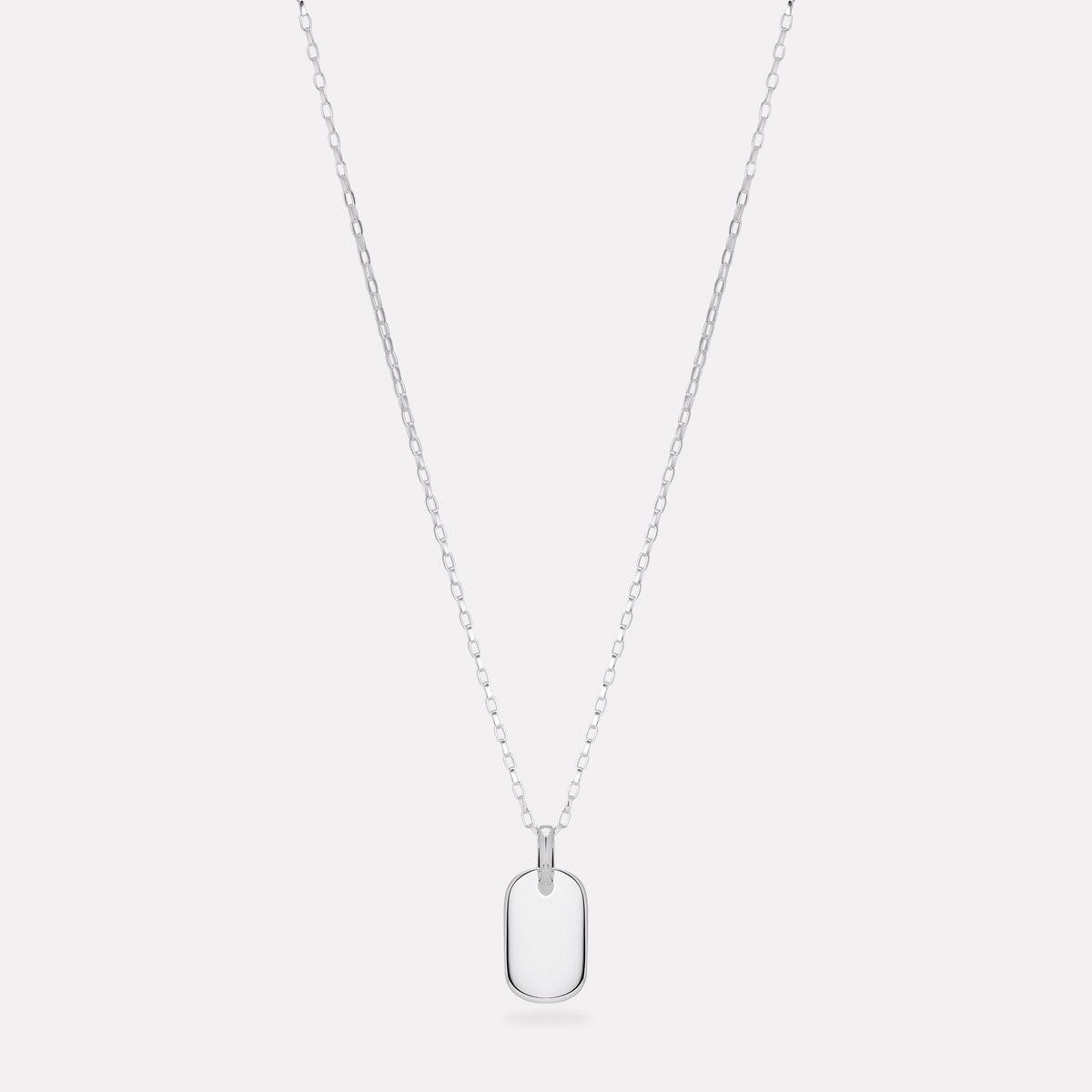 Moto Men’s Silver Dog Tag Pendant