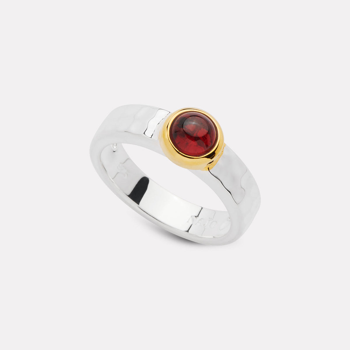 Solace 2-Tone Garnet Ring