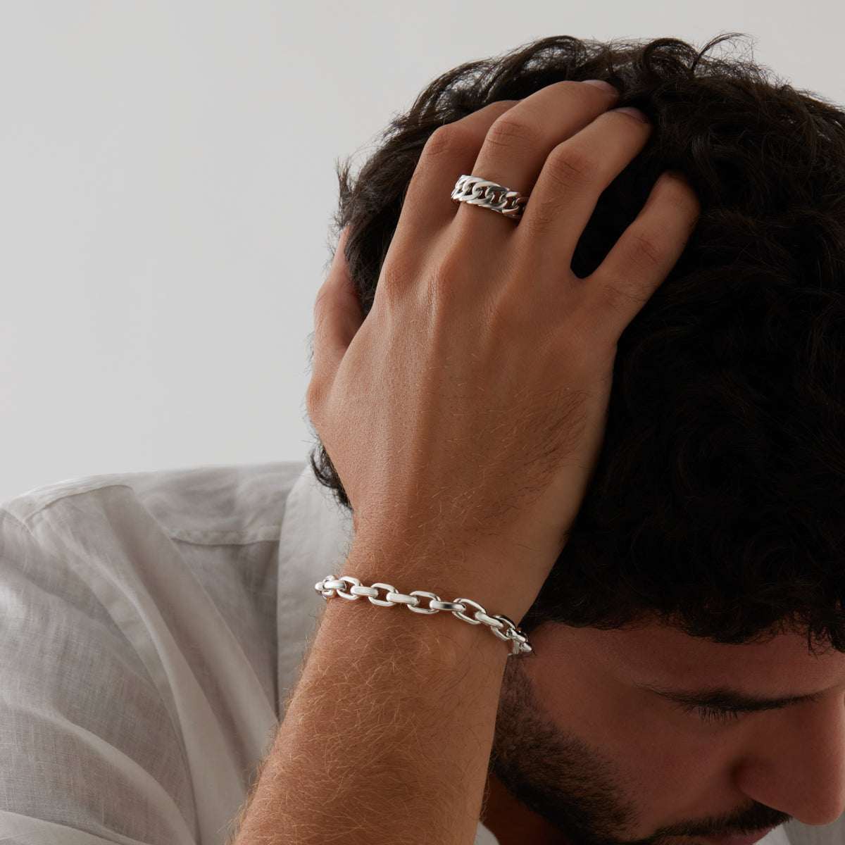 Sentinel Men’s Silver Chain Bracelet