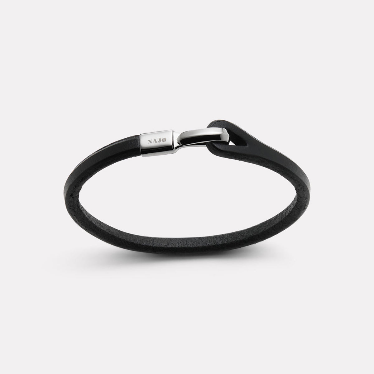 Kinship Men’s Leather and Steel Bracelet