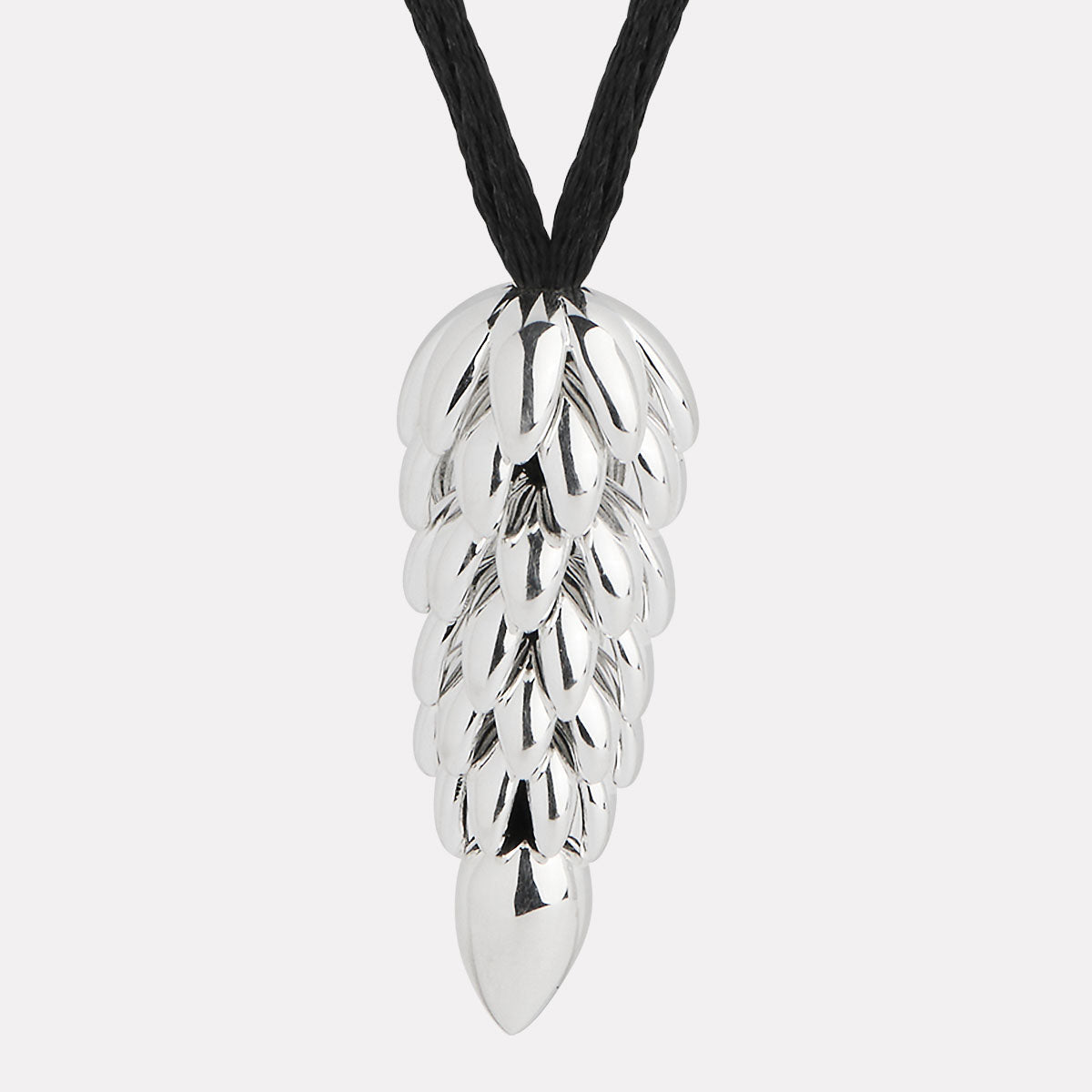 Midnight Bloom Silver Necklace