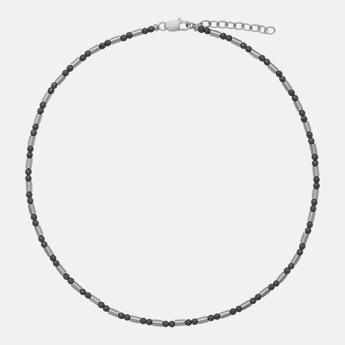 Nova Men's Haematite & Steel Necklace