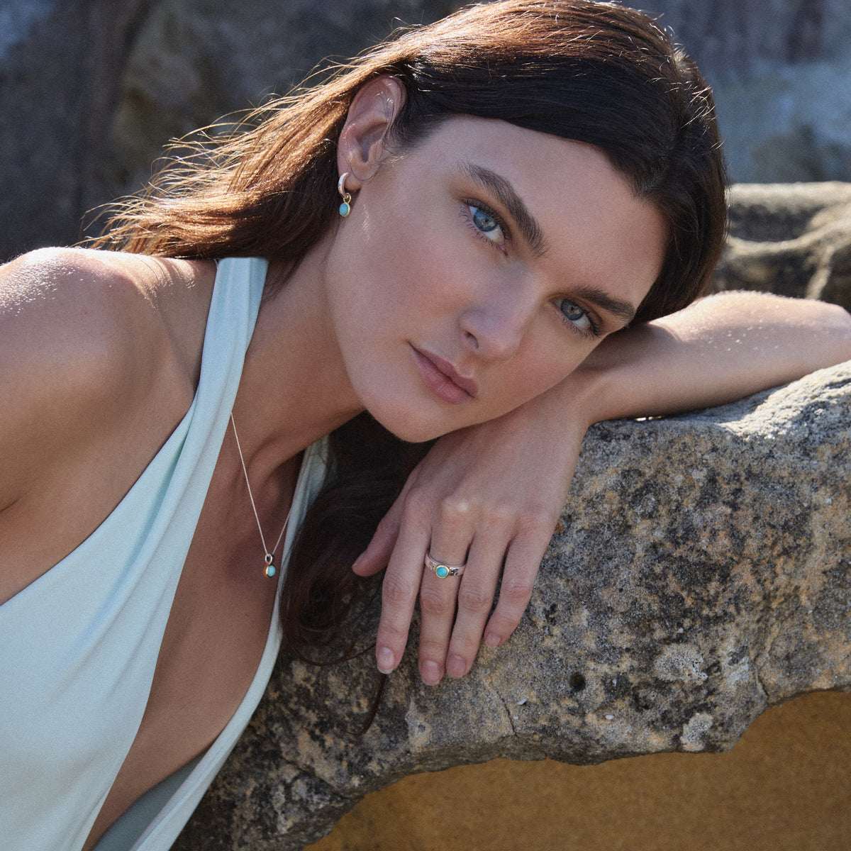 Solace 2-Tone Amazonite Ring