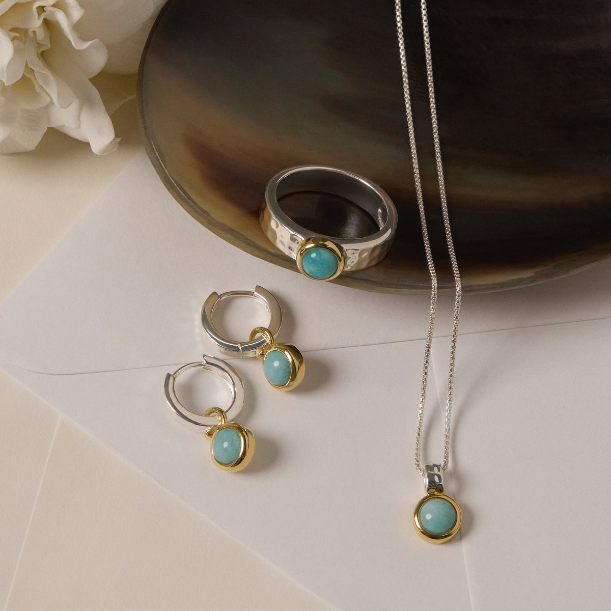 Solace 2-Tone Amazonite Ring