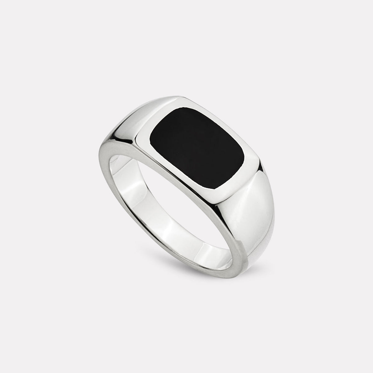 Expedition Men’s Silver Black Onyx Ring